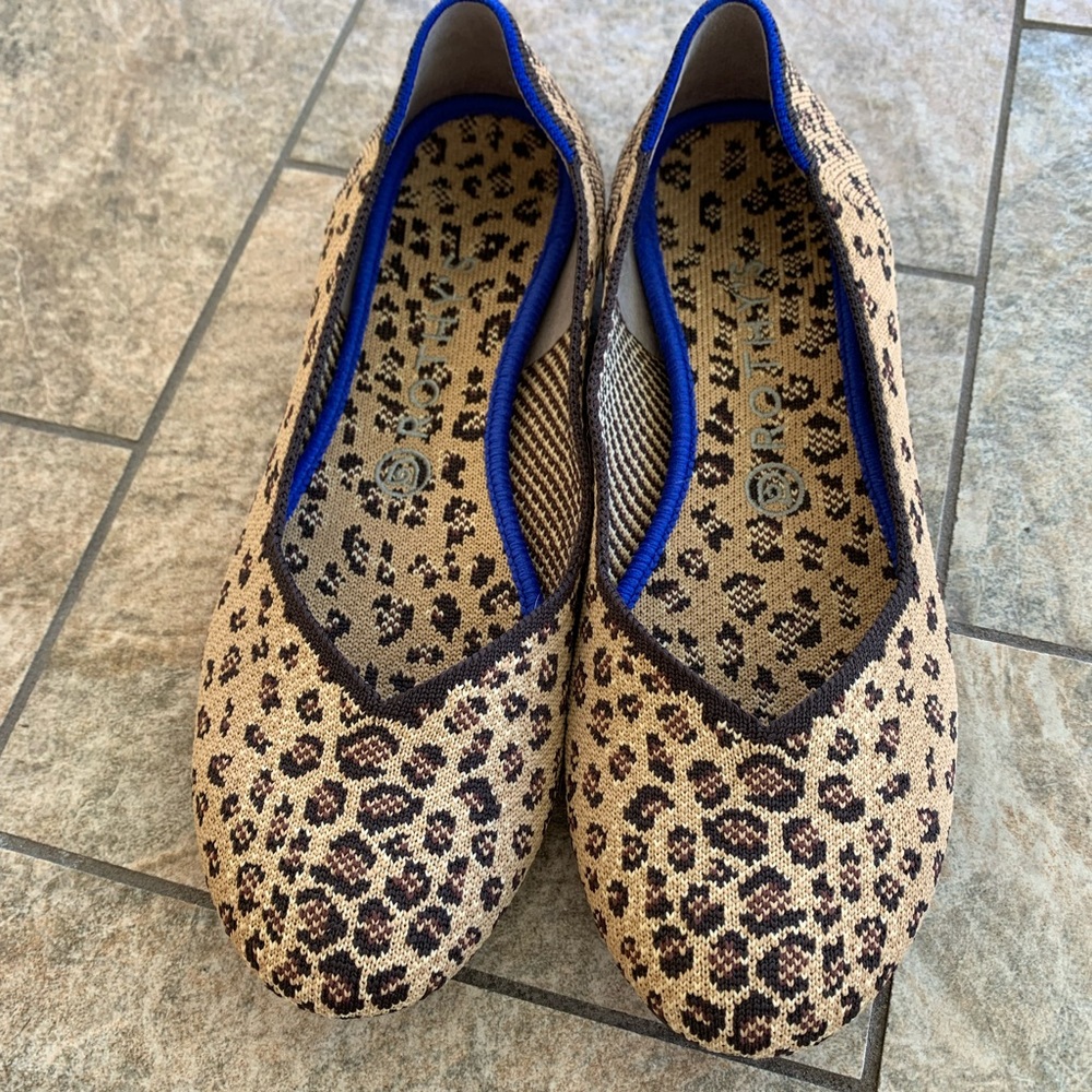 Rothy’s classic leopard print flats